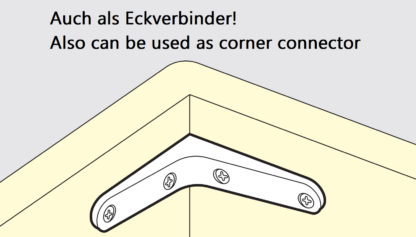 2 Stück hochwertiger Schwerlastmontagewinkel, Tragkraft: 50 kg (111 lbs), Oberfläche: weiß, 180,5 mm (7,2″), BTK-180W. Schwerlastregalwinkel für Tablar, Trennwand, Regal, Fachboden, Eckverbindung und viel mehr, von Sugatsune / LAMP® (Japan) – Bild 3