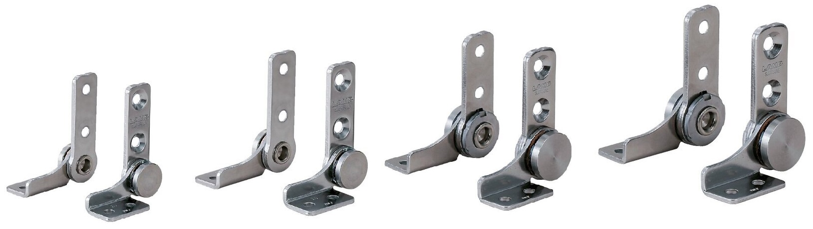 Set mit 2 Reibungsscharnieren (links + rechts), Drehmoment: 4 N·m, HG-TB20. 2 hochwertige Reibungsscharniere für Gerätedeckel, Möbelklappen, Monitorgehäuse und vieles mehr, von Sugatsune / LAMP® (Japan) – Bild 3
