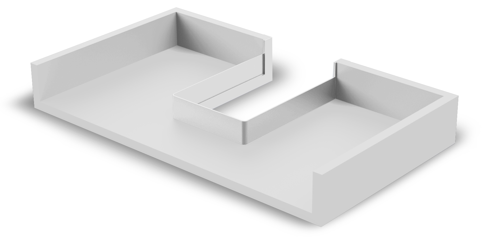 Hochwertiger Siphonausschnitt, aus Kunststoff, Oberfläche: weiß, 3011915. Rechteckiger Siphonschutz für Waschtischunterschrank, Küchenschrank, Badschrank, Siphon, Ablauf und vieles mehr, von EMUCA – Bild 4