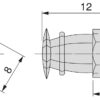20 Stück hochwertige Spreizmuffe mit Innengewinde M6 für Holz, aus Messing, 12 mm (15/32″), 8008202. Praktischer Spreiz-Gewindeeinsatz für Holzteile, Möbelverbindungen und viel mehr, von EMUCA – Bild 2