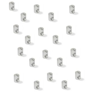 20 Stück stabiler Kreuzdübel mit M6 Gewinde, aus Stahl, 14 mm (35/64″), 6170105. Praktische Quergewindemutter für Möbelmontage, Regalbau, Bettverbindung, Schrankkonstruktion und viel mehr, von EMUCA