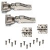 2 Stück Schwerlast-Möbelscharniere J95 für extra schwere Türen bis 25 kg! Inkl. Montageplatten. Schwerlast-Topfband, Möbelband mit Topfgröße 40 mm von LAMP® / Japan (halbaufliegend)