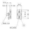 Nicht magnetischer Druckschnäpper MC-28 von SUGATSUNE / Lamp (Japan). Türöffner Federschnapper, automatischer Touch-Latch für Möbel zum Schrauben mit Gegenstück und Schrauben – Bild 4