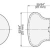 Superleichter Edelstahl-Möbelknopf SUS304, 22 mm (0,9″) RSS-25S. Exklusiver massiver superleichter Edelstahl-Möbelknopf aus rostfreiem Edelstahl V2A, satiniert matt, für Privatflugzeug, Wohnmobil, Boot, feuchte Umgebung, von Sugatsune / LAMP® (Japan) – Bild 2
