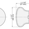 Superleichter Edelstahl-Möbelknopf SUS304, 27 mm (1,1″) RSS-38S. Exklusiver massiver superleichter Edelstahl-Möbelknopf aus rostfreiem Edelstahl V2A, satiniert matt, für Privatflugzeug, Wohnmobil, Boot, feuchte Umgebung, von Sugatsune / LAMP® (Japan) – Bild 2