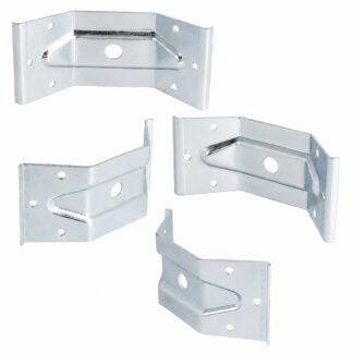4 Stück robuster Tischwinkelbeschlag, 126 mm (4-61/64″), Ausführung: 1 Loch für die zentrale Befestigung, 11.07.040-1. Praktischer Tischbeinwinkel für Tischzargen, Tischbeine, Esstische und vieles mehr, von SISO Denmark