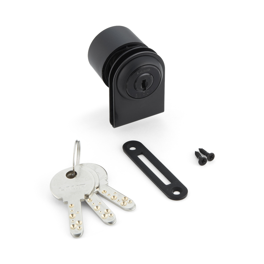 Hebelschloss, für Glastüren, Serie Million Lock, gleichschließend 1310GL-BL-D, von Sugatsune / LAMP (Japan)