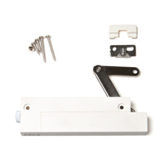 Soft-down-Klappenbeschlag, kompakt CSD-10-TV-M-WT, von Sugatsune / LAMP (Japan)