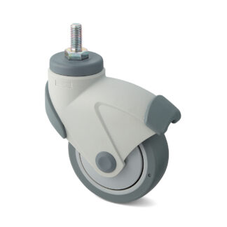 Rolle mit Doppelbremssystem, mit Gewindebolzen EX-100N12, von Sugatsune / LAMP (Japan)