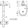 Hochwertiger Universalhaken für Deckenmontage oder Montage unter Regalboden, aus massivem rostfreiem Edelstahl, 70 mm (2,8″), DS-H-50. Deckenhaken für feuchte Umgebung, Außenbereich, Schiffbau und viel mehr, von Sugatsune / LAMP® (Japan) – Bild 2