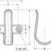 Hochwertiger Universalhaken aus Edelstahl SUS304, 55 mm (2,2″), 4H-55M. Handtuchhaken aus V2A für Badezimmer, Schwimmbad, Schiffbau, Wohnmobil, Außenbereich, feuchte Umgebung und viel mehr, von Sugatsune / LAMP® (Japan) – Bild 2