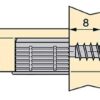 20 Stück robuster Verbindungsbolzen für Bohrung ⌀6 mm, aus Stahl, 8 mm (5/16″), 8905205. Stabiler Exzenterstift für Möbelverbindung und viel mehr, von EMUCA – Bild 2