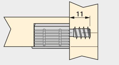 20 Stück robuster Verbindungsbolzen für Bohrung ⌀6 mm, aus Zamak, 11 mm (7/16″), 8083901. Stabiler Exzenterstift für Möbelverbindung und viel mehr, von EMUCA – Bild 3