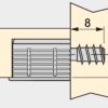 20 Stück robuster Verbindungsbolzen für Bohrung ⌀6 mm, aus Zamak, 8 mm (5/16″), 8084001. Stabiler Exzenterstift für Möbelverbindung und viel mehr, von EMUCA – Bild 3