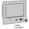 Hochwertige verschließbare rechteckige Müllklappe für die senkrechte Montage, mit Soft-Close, aus rostfreiem Edelstahl, AZ-GD230L-HL. Edelstahlmüllklappe mit Schloss für Gastronomie, Ladenbau und viel mehr, von Sugatsune / LAMP® (Japan) – Bild 11