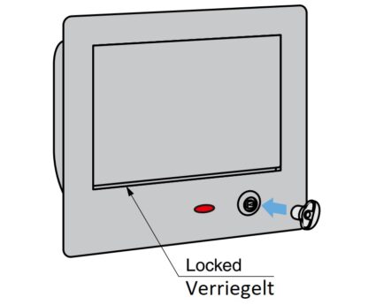 Hochwertige verschließbare rechteckige Müllklappe für die senkrechte Montage, mit Soft-Close, aus rostfreiem Edelstahl, AZ-GD230L-HL. Edelstahlmüllklappe mit Schloss für Gastronomie, Ladenbau und viel mehr, von Sugatsune / LAMP® (Japan) – Bild 11