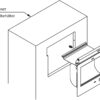 Hochwertige verschließbare rechteckige Müllklappe für die senkrechte Montage, mit Soft-Close, aus rostfreiem Edelstahl, AZ-GD230L-HL. Edelstahlmüllklappe mit Schloss für Gastronomie, Ladenbau und viel mehr, von Sugatsune / LAMP® (Japan) – Bild 7