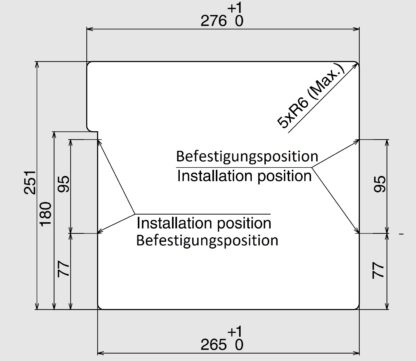 Hochwertige verschließbare rechteckige Müllklappe für die senkrechte Montage, mit Soft-Close, aus rostfreiem Edelstahl, AZ-GD230L-HL. Edelstahlmüllklappe mit Schloss für Gastronomie, Ladenbau und viel mehr, von Sugatsune / LAMP® (Japan) – Bild 6