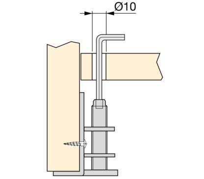 2 Stück robuster Verstellfuß mit Montagewinkel, aus Stahl, Tragkraft: 120 kg (265 lbs), 3016805. Stabiler Höhenversteller für Schränke, Küchenmöbel, Industriemöbel und viel mehr, von EMUCA – Bild 3