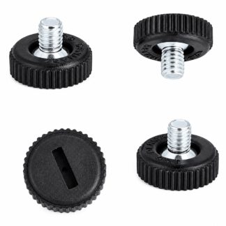 4 Stück robuster Verstellfuß mit Schraubendreherschlitz, 10.17.047, Höhe: 15 mm, von SISO, schwarz. Produktbild