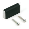 Hochwertiger weicher Möbelgriff aus Aluminiumlegierung und Elastomer, Oberfläche: schwarz, 50 mm (2″), FS-04-S. Elastischer Türgriff aus Aluminium und Gummi für Schublade, Möbeltür, Küchenschrank, Büroschrank und viel mehr, von Sugatsune / LAMP® (Japan)