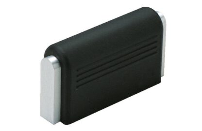 Hochwertiger weicher Möbelgriff aus Aluminiumlegierung und Elastomer, Oberfläche: schwarz, 50 mm (2″), FS-04-S. Elastischer Türgriff aus Aluminium und Gummi für Schublade, Möbeltür, Küchenschrank, Büroschrank und viel mehr, von Sugatsune / LAMP® (Japan) – Bild 3