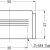 Hochwertiger weicher Möbelgriff aus Aluminiumlegierung und Elastomer, Oberfläche: schwarz, 50 mm (2″), FS-04-S. Elastischer Türgriff aus Aluminium und Gummi für Schublade, Möbeltür, Küchenschrank, Büroschrank und viel mehr, von Sugatsune / LAMP® (Japan) – Bild 2