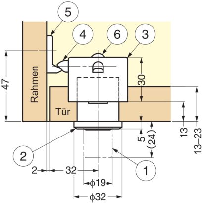 ZweiL® Druckknopf-Verschluss mit Grifffunktion, aus Edelstahl SUS316, ZL-2901. Hochwertiger massiver und eleganter Druckknopf aus feinstem Edelstahl V4A (SUS316) für exklusive Raumgestaltung, von ZweiL® / Sugatsune (Japan) – Bild 2