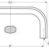 ZweiL® Edelstahl-Möbelgriff, 426 mm, ZL-2002-416. Möbelgriff aus feinstem Edelstahl V4A (SUS316) für exklusive Raumgestaltung und hochwertige Einrichtungen von Sugatsune / LAMP® (Japan) – Bild 2
